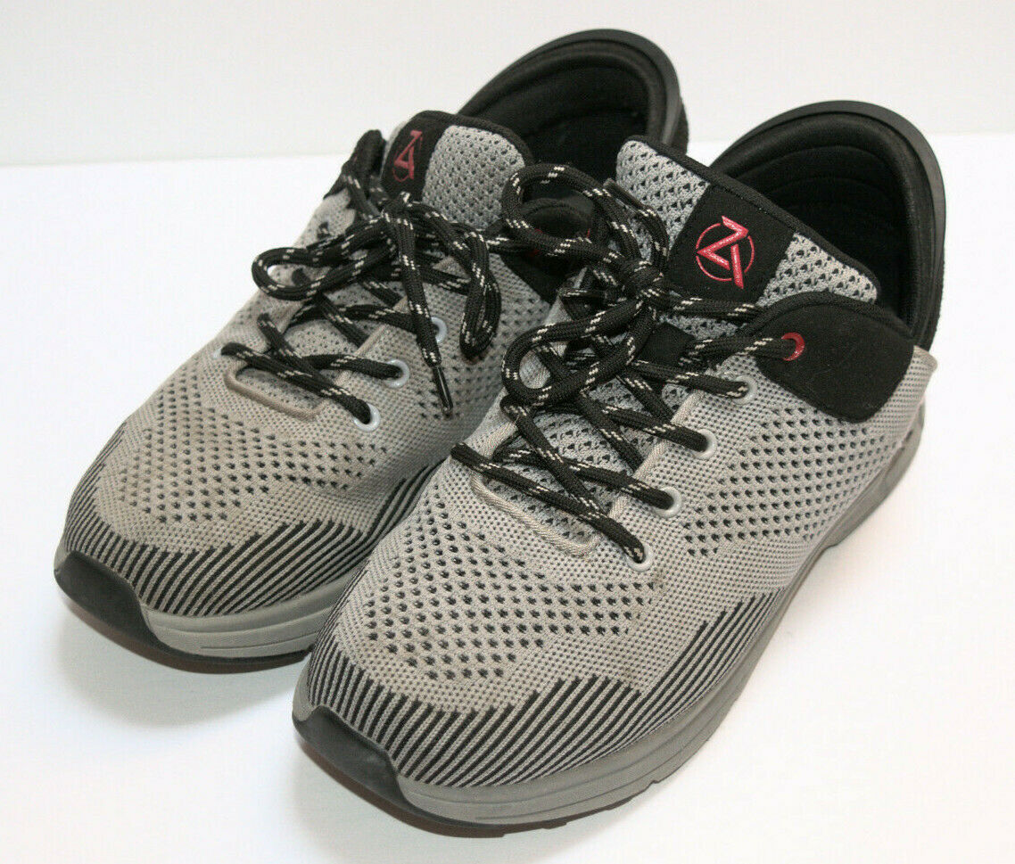 Zeba Men's Grey Black Hands Free Hinged Athletic Tennis Sneakers Size 9.5