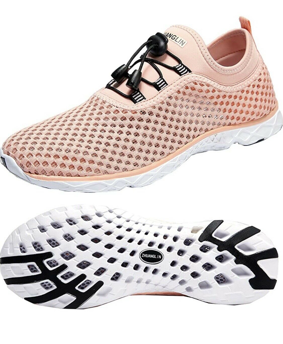 Zhuanglin Women'S Quick Drying Aqua Water Casual Walking Shoes Pink Orange Sz 7