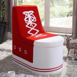 Zoomie Kids Arturo Sneaker Shoe Kids Bench w/ Storage Upholste in Red, Size 33.0 H x 30.0 W x 19.0 D in | Wayfair ZMIE2054 34538517