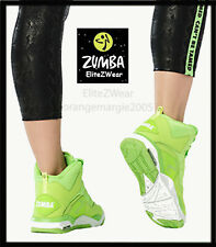 ZUMBA HIGH TOP Shoes Trainers Leather & Mesh Street Boss w ZSlide & Impact Max