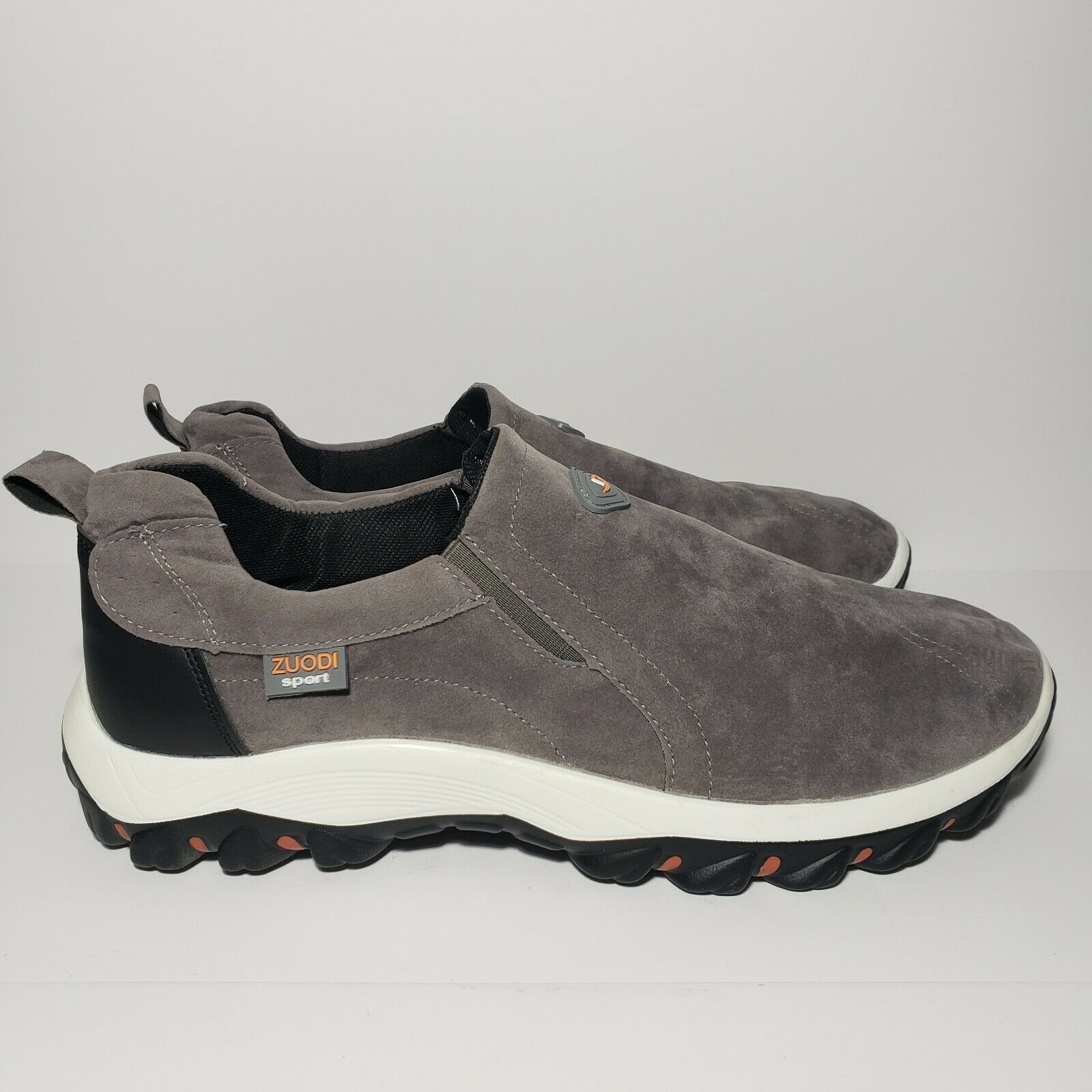 Zuodi Sport Men's Slip-On Walking Shoes Gray Low Top Lightweight Size 11