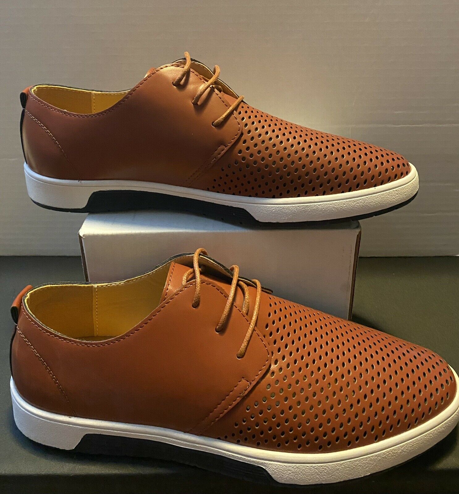 ZZHAP Men's Casual Oxford Shoes Breathable Flat Fashion sneaker Size 10