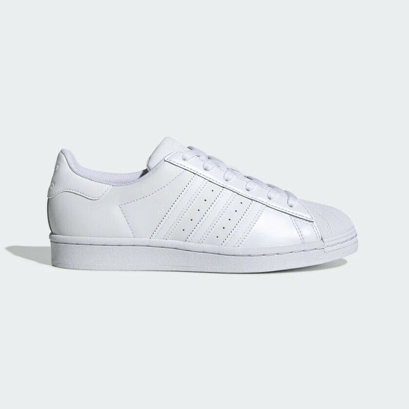 Adidas Original Men's Superstar Shoes TRIPLE WHITE SHELL TOE E DOUBLE BOXED