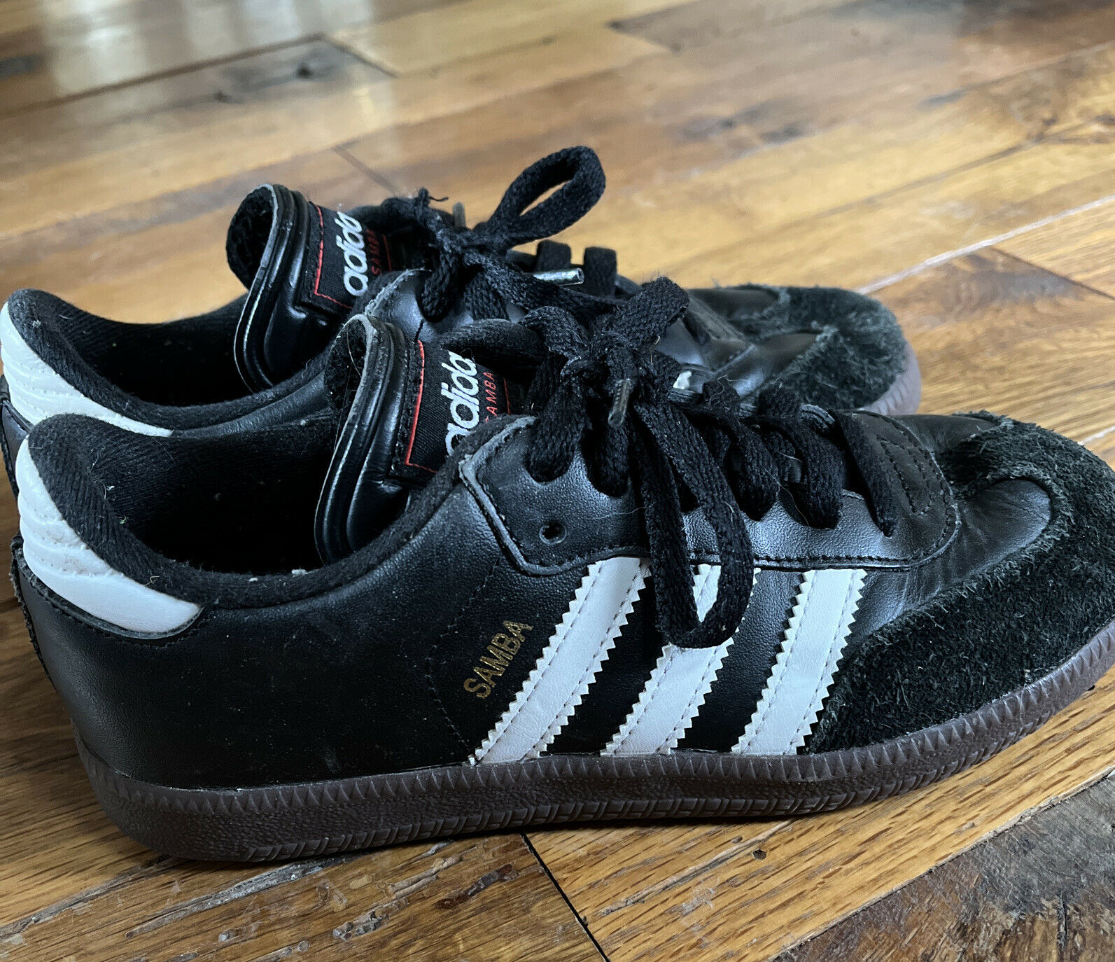 Adidas Samba Black White Sneakers Indoor Soccer shoes 036516 Youth Kids Size 3