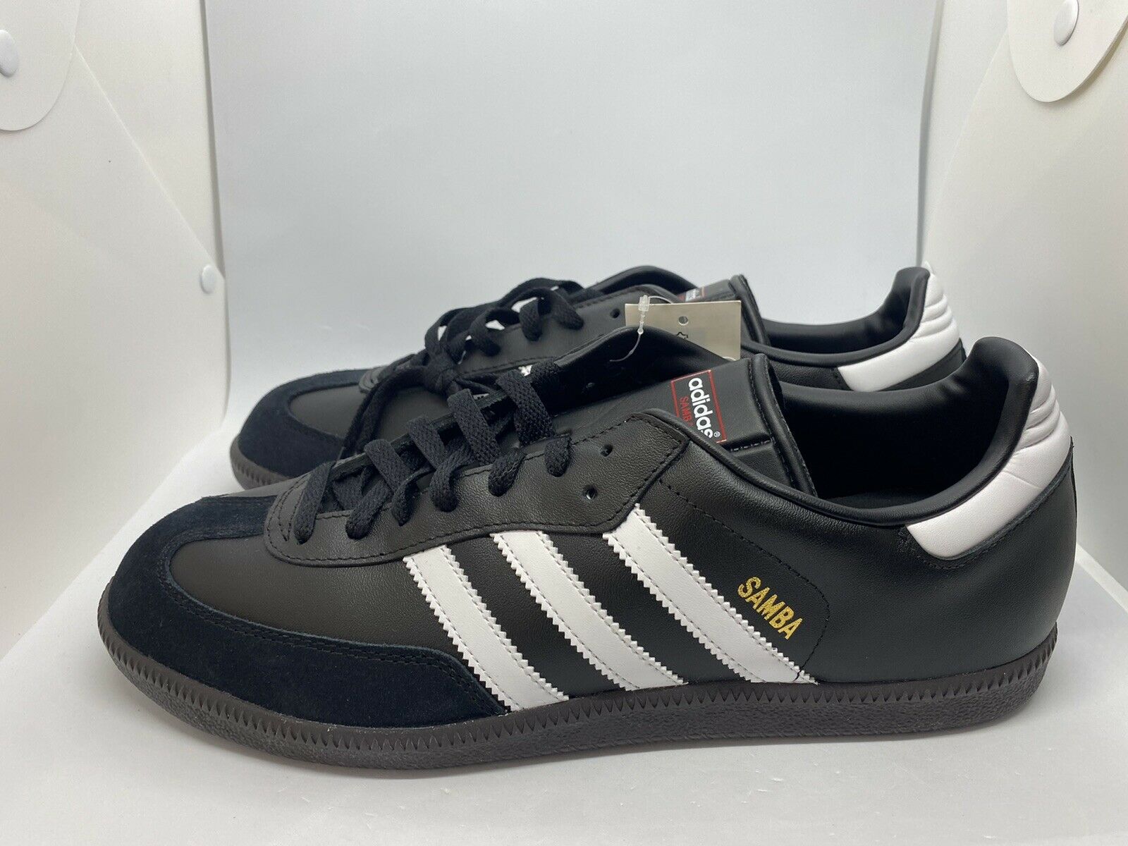 Adidas Samba Classic Black Leather Sneakers Shoes Men’s Sz 12 019000
