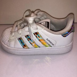 Adidas Shoes | Kids Superstar Adidas | Color: White/Silver | Size: 6bb