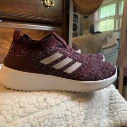 Adidas Shoes | Maroon Slip On Adidas Sneakers | Color: Purple/Red | Size: 9