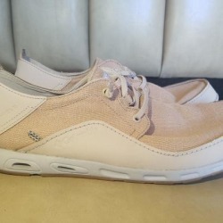 Columbia Shoes | Columbia Pfg Casual Mens Shoes Size 14 Beige Omin-Sheid Bahama Vent Logo Lace Up | Color: Cream/Tan | Size: 14