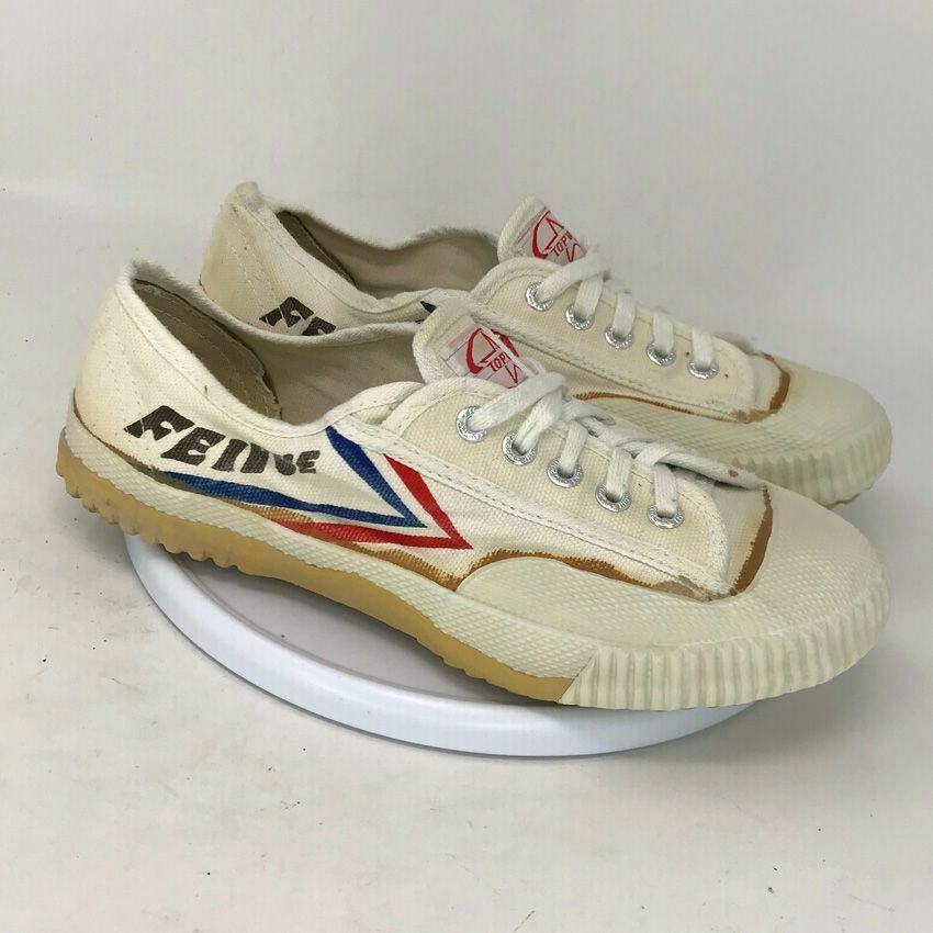 Feiyue Top One Womens White Parkour Martial Arts Sneakers Shoes Canvas Size 7.5