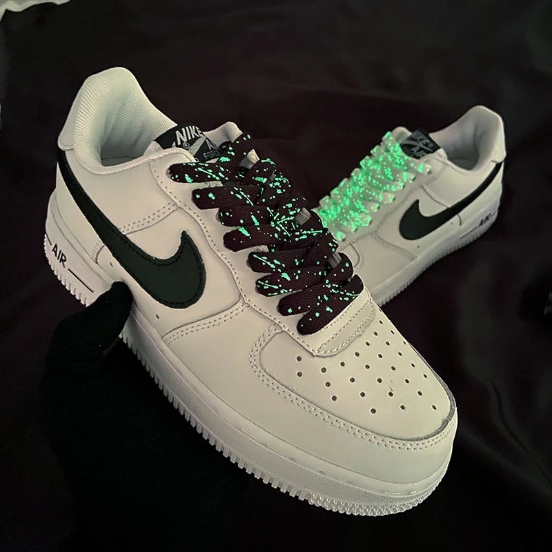 Luminous Designer Sneaker Shoelace Fluorescent Shoes Charms for AF1 Vintage Shoe Shoelaces Accessories for Nike Air Force 1 New