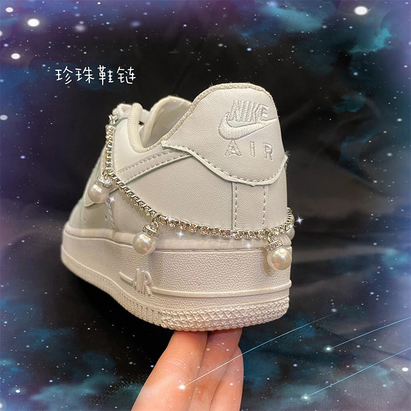 Luxury Shoes Charms for Nike Air Force 1 2021 DIY Vintage Shoes Accessories Women Elegant Metal Shoes Chain for Sneaker Designer