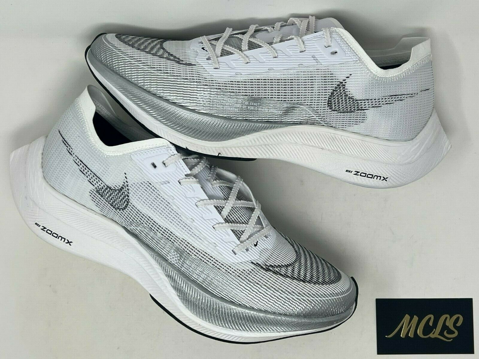 New Nike Zoom X Vaporfly Next% 2 Silver CU4111-100 Men's Size 11 Running Shoes