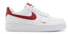 Nike Air Force 1 '07 ESS Shoes White Gym Red Gold Women's CZ0270-104 Size 7 to 9