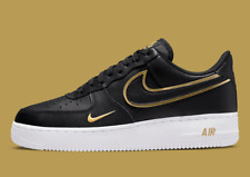 Nike Air Force 1 '07 LV8 Shoes Black Gold White DA8481-001 Men's Multi Size NEW