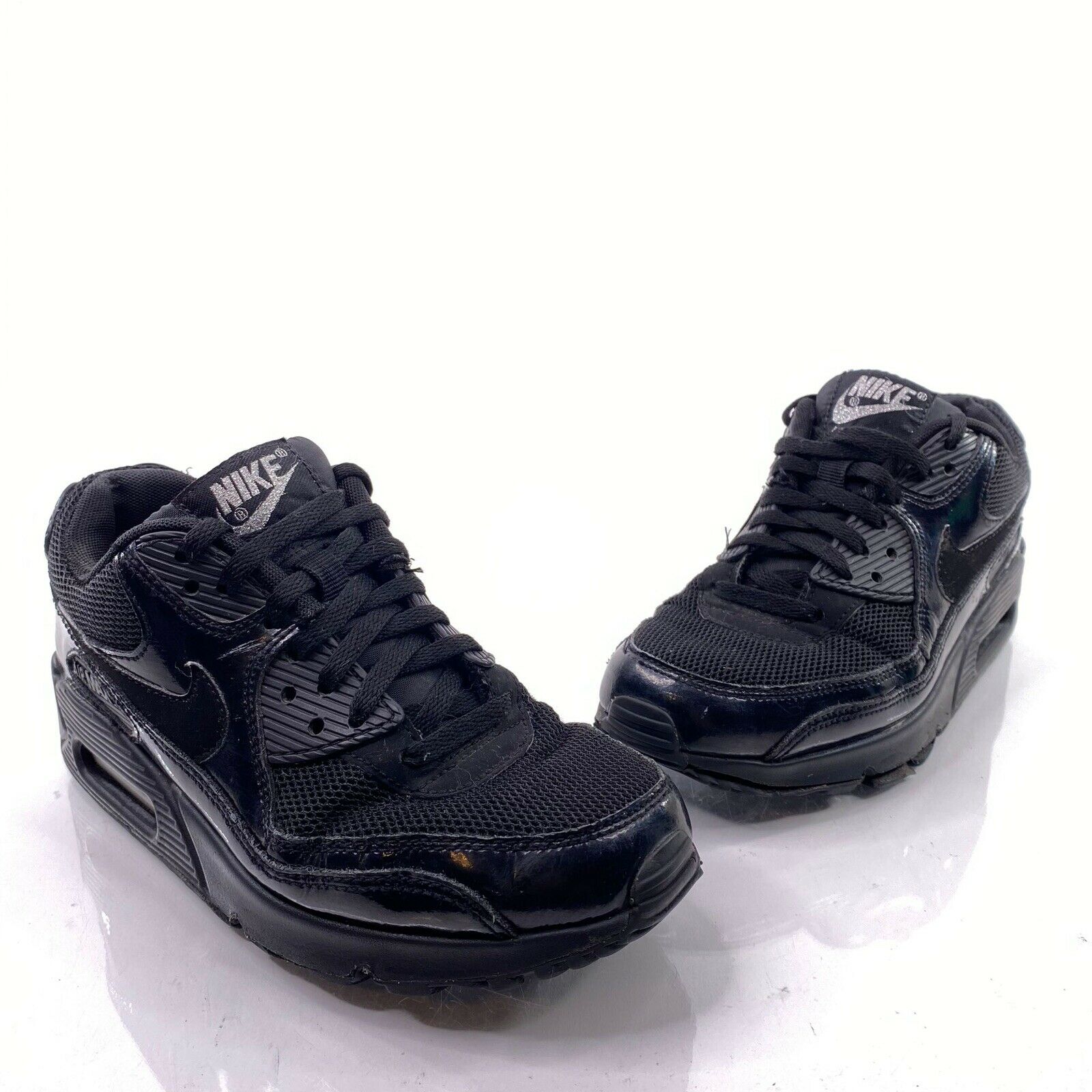 Nike Air Max 90 Premium Women’s Size 5 Black Shoes 443817-002 Patent Leather