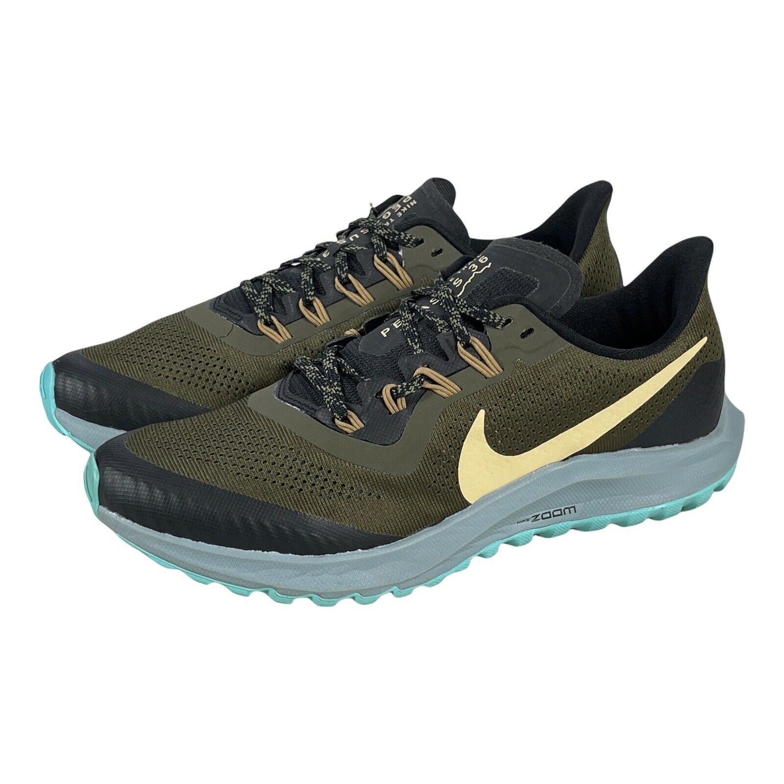 Nike Air Zoom Pegasus 36 Size 9.5 Trail Running Shoes Cargo Khaki AR5676-302