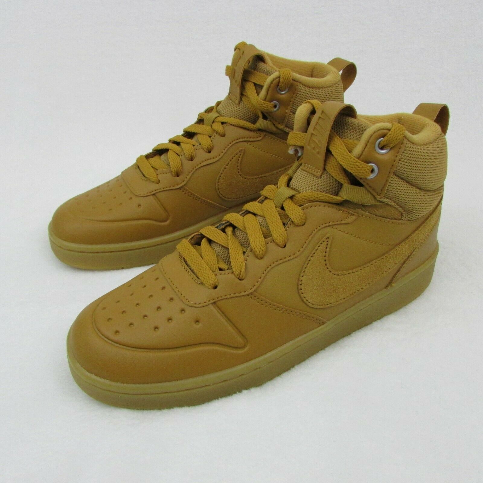Nike Court Borough Mid Boot Shoes BQ5440-700 Wheat Brown Size 7 Youth Eur 40