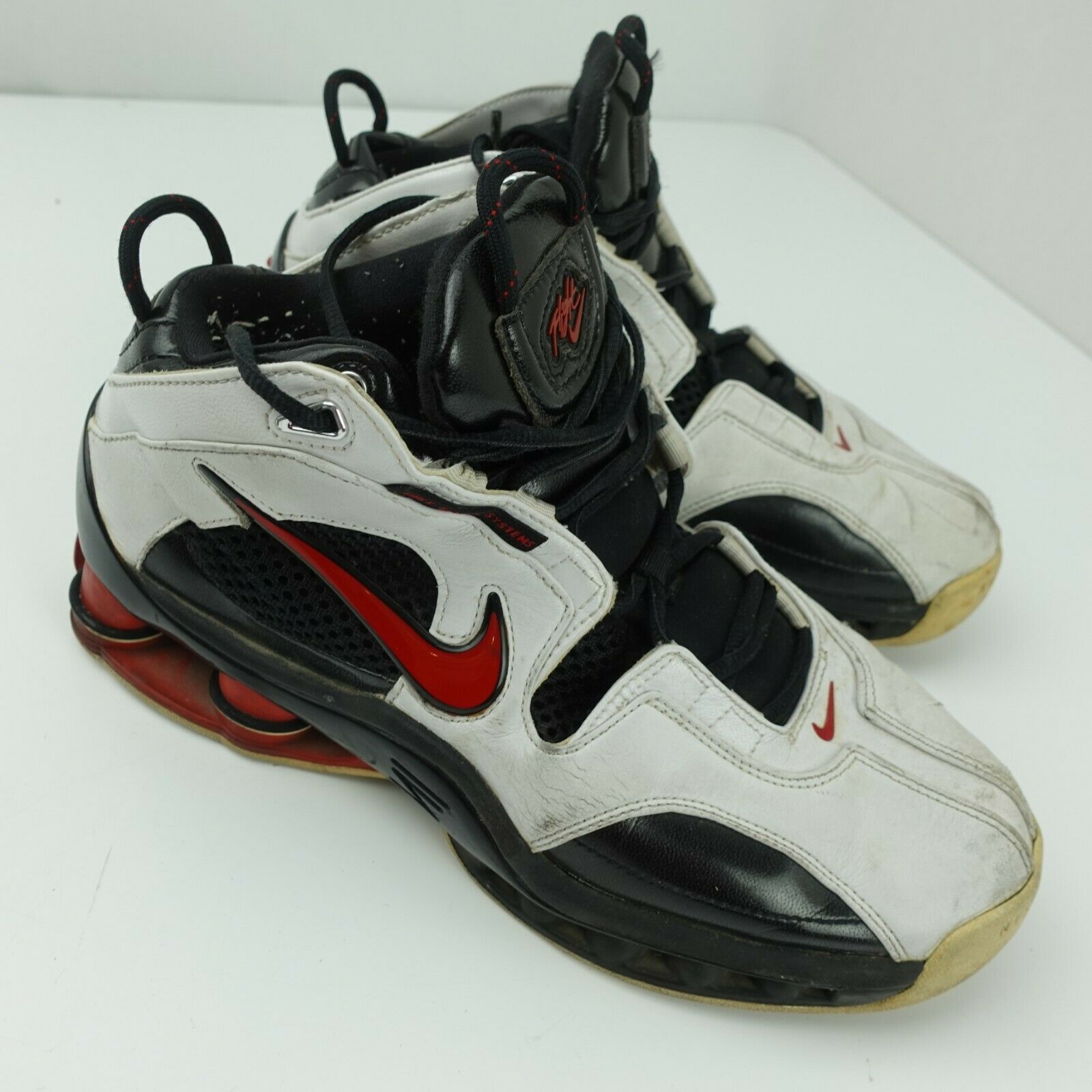 Nike Flight Systems 2004 Shox Men's Shoes Size 10 White Black Red 309267-161