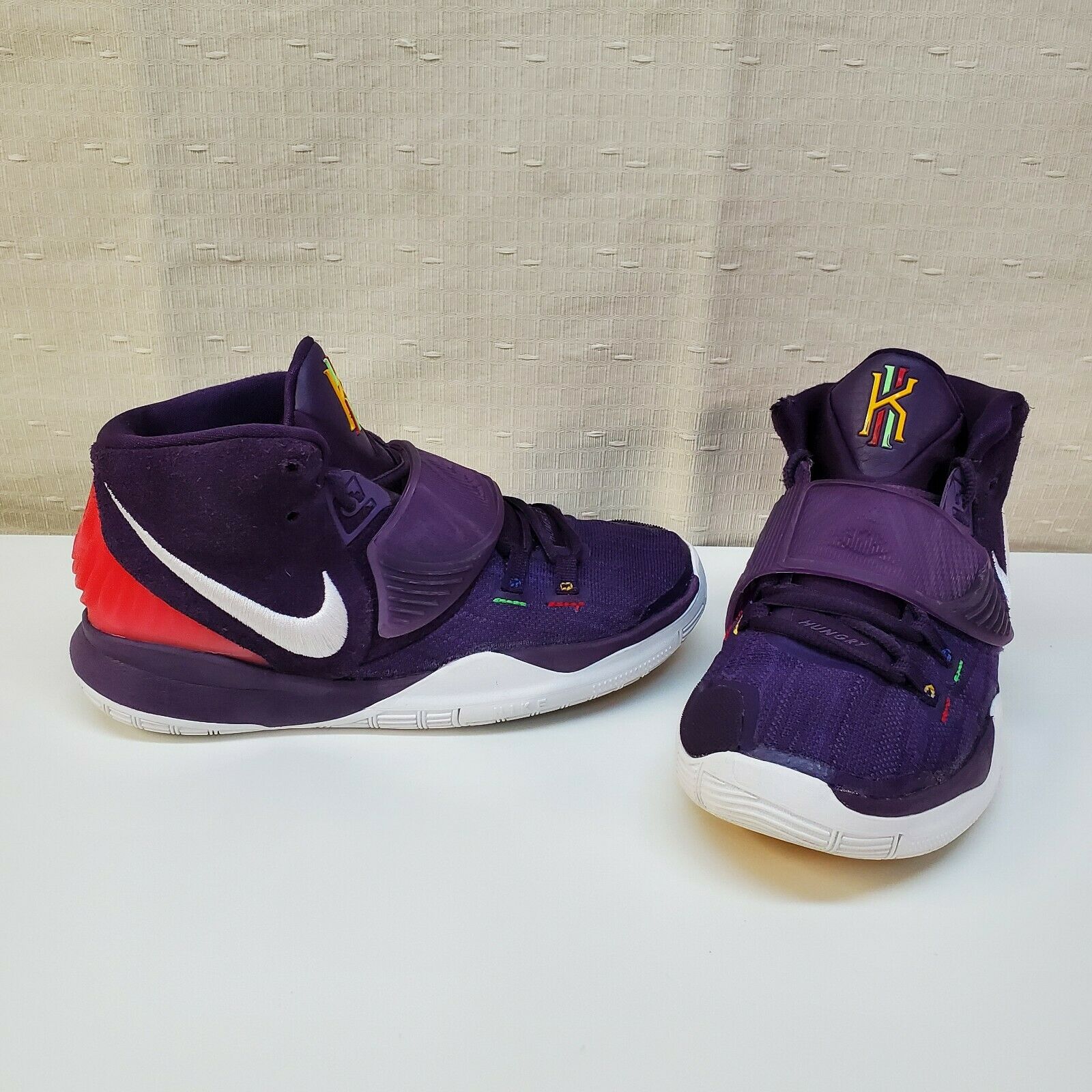 Nike Kyrie 6 Youth Basketball Shoes, Grand Purple. Size 4.5Y (BQ5599-500)