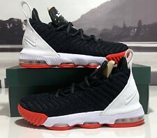 Nike Lebron XVI GS Kids Black Red Basketball Shoes AQ2465-016 Youth size 4 5 5.5