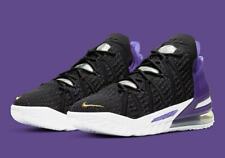 Nike Lebron XVIII (GS) Basketball Shoes Lakers Black Purple CW2760-004 Youth NEW