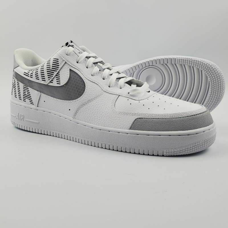 Nike Mens Air Force 1 Low Shoes Under Construction BQ4421-100 White Grey 16 M