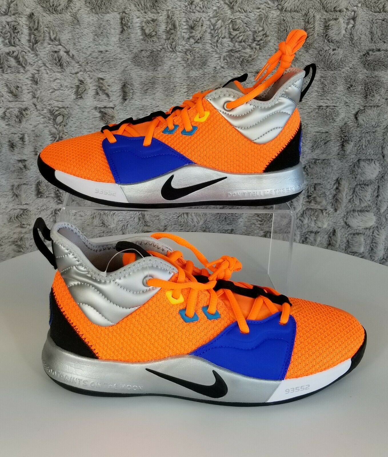Nike PG3 Nasa GS Paul George Youth Sz 6Y Orange CI8973-800 Athletic Shoes