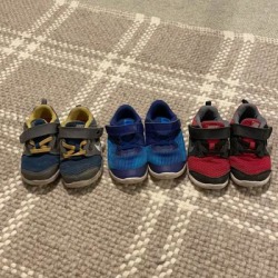Nike Shoes | 3 Pairs Of Toddler Nike Shoes | Color: Black/Blue/Red/Yellow | Size: 8b