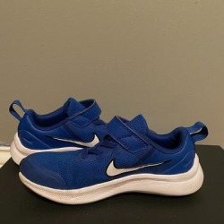 Nike Shoes | Boys Nike Star Runner Shoes, Velcro No Tie, Size 13 | Color: Blue/White | Size: 1b