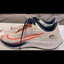 Nike Shoes | Mens Broncos Nike Shoes Size 8 | Color: Tan/Gray | Size: 8