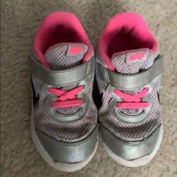 Nike Shoes | Play Nike Girls Shoes | Color: Gray/Pink | Size: 9g