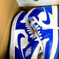 Nike Shoes | Retro 1s Whiteblue | Color: Blue/White | Size: 7