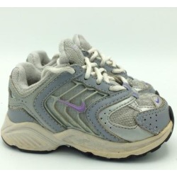 Nike Shoes | Toddler Girls Nike Sneakers Shoes Gray Purple | Color: Gray/Purple | Size: 4.5bb
