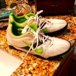 Nike Shoes | Vintage Nike Cleats 8 | Color: Green/White | Size: 8