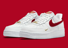 Nike Women's Air Force 1 '07 ESS Shoes White Gym Red Gold CZ0270-104 NEW