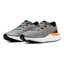 Nike Youth Renew Run (GS) Shoes Light Smoke Gray Black Orange CT1430-070 NEW