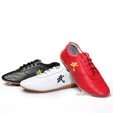 Soft Cow Leather Kung fu Tai chi Shoes Martial arts Wushu Sports Sneakers