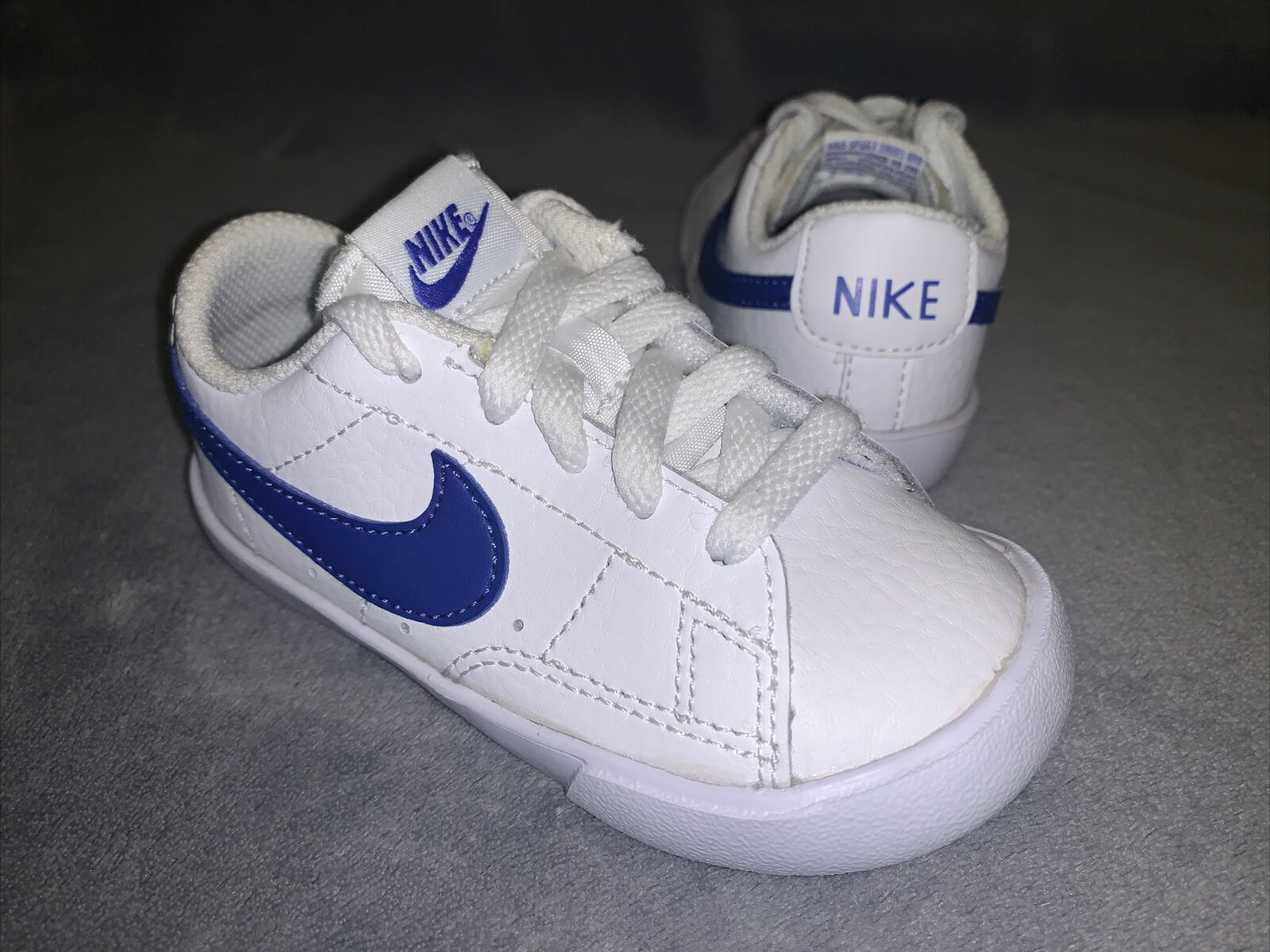 Toddler Nike Blazer Low Athletic Shoes - White/Blue - Size 6C