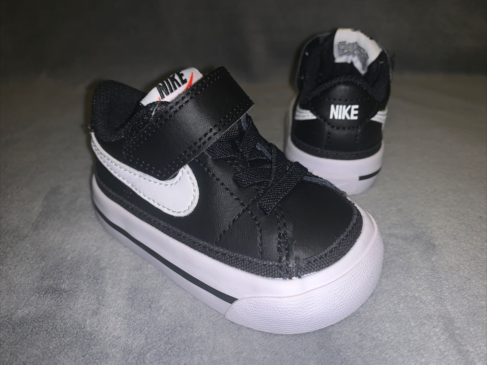 Toddler Nike Court Legacy Athletic Shoes - Black/White - Size 3C