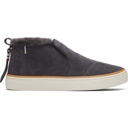 TOMS Grey Forged Iron Suede Women's Paxton Slip-Ons Shoes