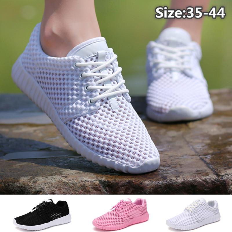 Womens Mens Fashion Casual Sneakers Lightweight Comfortable Breathable Lace-up Mesh Couples Shoes for Sports Daily